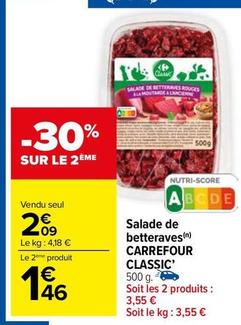 Carrefour - Salade De Betteraves offre à 2,09€ sur Carrefour Drive