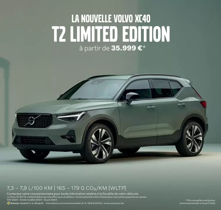 La Nouvelle Volvo Xc40 T2 Limited Edition offre sur VOLVO