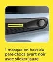 Masque En Haut Du Pare-chocs Avant Noir Avec Sticker Jaune offre sur Citroën