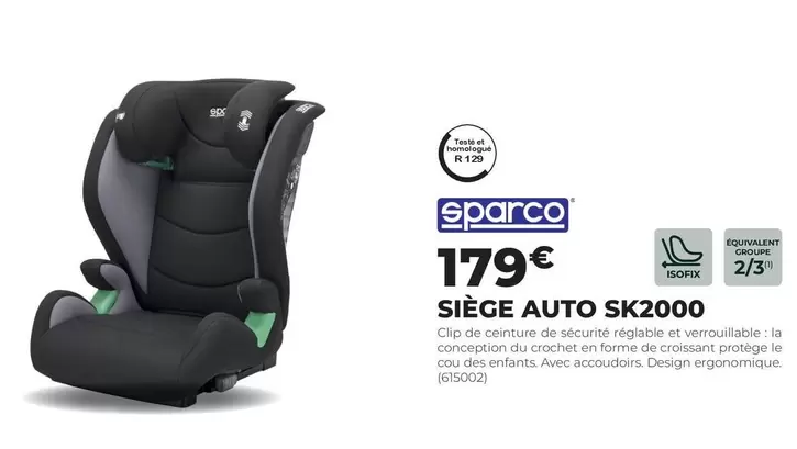 Sparco - Siège Auto Sk2000 offre à 179€ sur Feu Vert