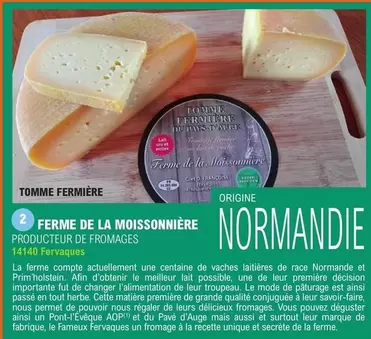 Ferme De La Moissonsière - Tomme Fermière offre sur E.Leclerc