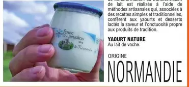 Ferme Des Peupliers - Yaourt Nature offre sur E.Leclerc