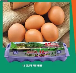 12 Oeufs Moyens offre sur E.Leclerc