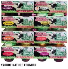 Les Longs Champs - Yaourt Nature Fermier offre sur E.Leclerc