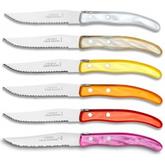 Coffret hêtre berlingot 6 couteaux et 6 fourchettes manche nacrine panachée offre à 245€ sur La Grande Coutellerie