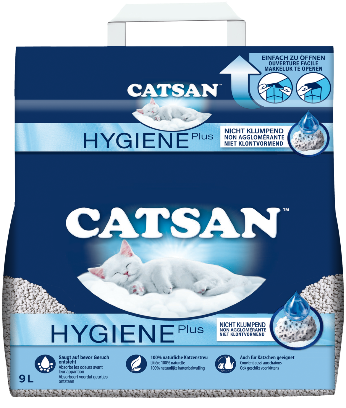 Litière pour chat catsan hygiène+ 9l offre à 8,19€ sur Tom&Co