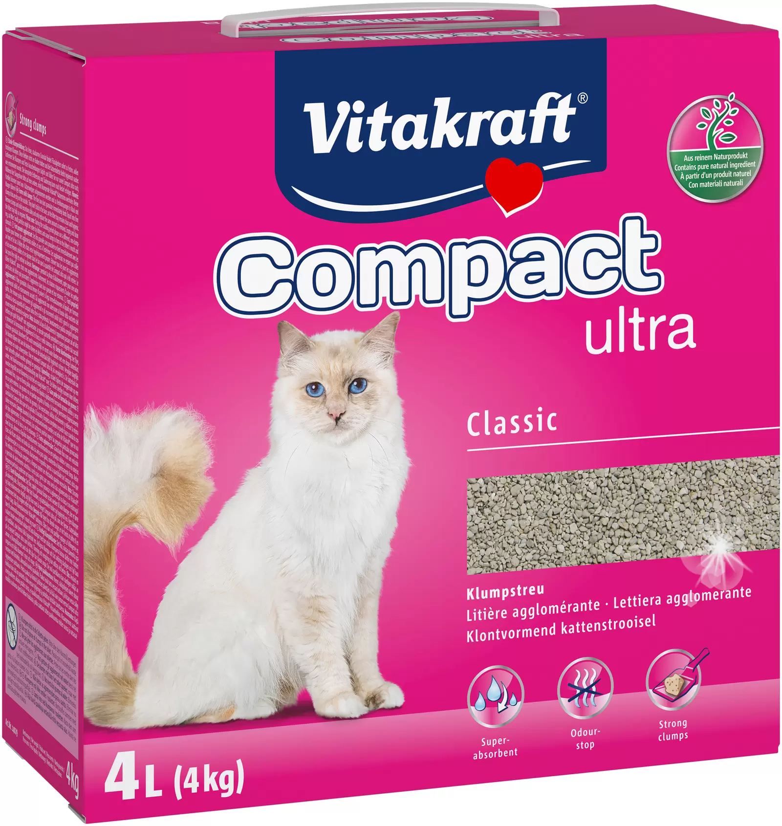 Compact ultra 4kg litiere agglomerante pour chats offre à 7,59€ sur Tom&Co