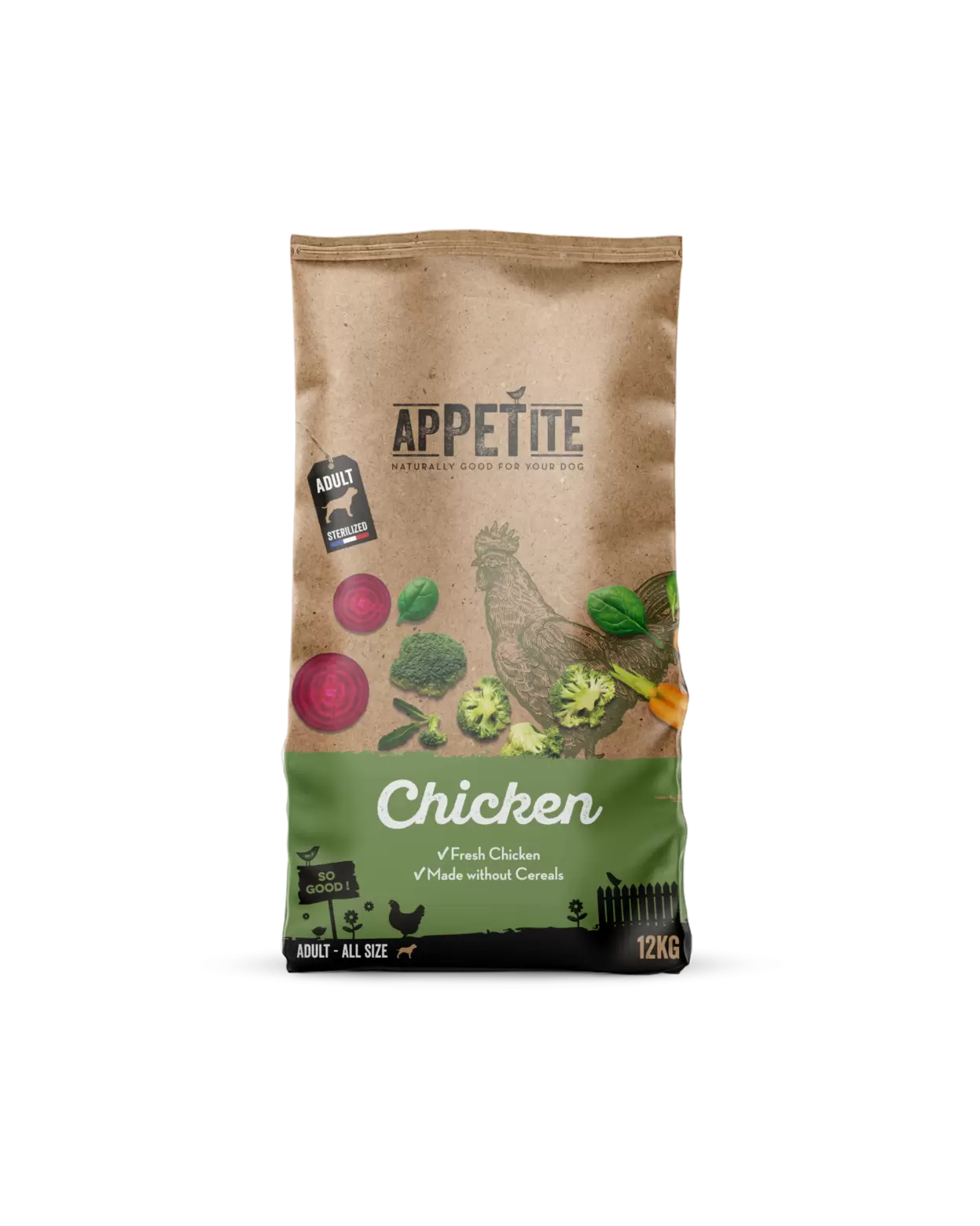 Croquettes | sans céréales | stérilisé/ light | au poulet | chien (adulte/ tous) | 12kg offre à 69,99€ sur Tom&Co