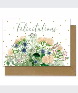 Carte Bouquet de félicitations - Mélanie Voituriez offre à 4€ sur Au nom de la rose