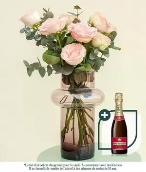 Espérance Simple et sa bouteille de Champagne PIPER-HEIDSIECK 37,5cl offre à 59,9€ sur Au nom de la rose