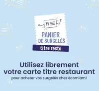 Panier de surgelés titre resto offre à 25€ sur Ecomiam