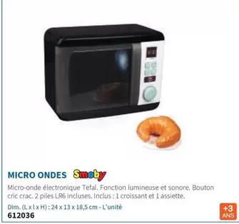 Smoby - Micro Ondes offre sur Hyperburo