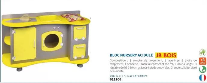 Bloc Nursery Acidule Jb Bois offre sur Hyperburo