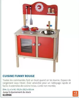 Cuisine Funny Rouge offre sur Hyperburo