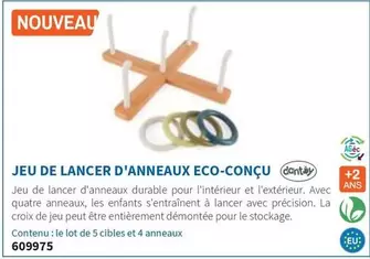 Jeu De Lancer D'Anneaux Eco-Concu offre sur Hyperburo