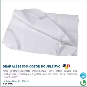 Drap Alese 50% Coton Double Pvc offre sur Hyperburo