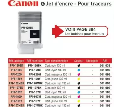 Canon - Jet D'encre - Pour Traceurs offre sur Hyperburo