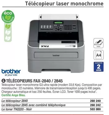 Brother - Télécopieur FAX-2840/2845 offre sur Hyperburo