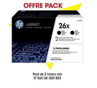 HP - Pack De 2 Toners Noir N°26x Réf. 500 853 offre sur Hyperburo