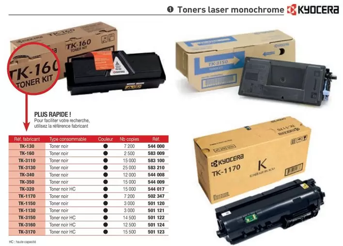 Kyocera - Toners Laser Monochrome  offre sur Hyperburo