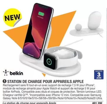 Belkin - Station De Charge Pour Appareils Apple offre sur Hyperburo