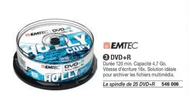 Emtec - Dvd+R offre sur Hyperburo