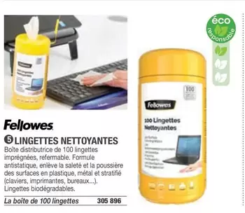 Fellowes - Lingettes Nettoyantes offre sur Hyperburo