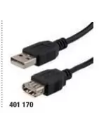 T'nB -  Cable USB-A 2.0  Male/Femelle Noir 401 170 offre sur Hyperburo