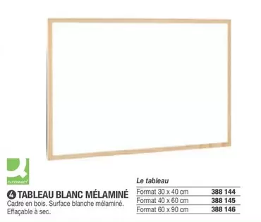 Q-Connect - Tableau Blanc Melamine offre sur Hyperburo