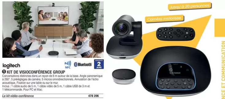 Logitech - Kit De Visio Conference Group offre sur Hyperburo