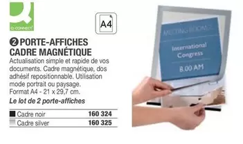 Q-Connect - Porte-Affiches Cadre Magnétique offre sur Hyperburo