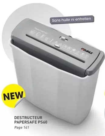 Destructeur Papersafe PS60 offre sur Hyperburo