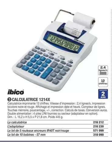 Ibico - Calculatrice 1214X offre sur Hyperburo