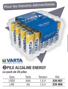 Varta - Pile Alcaline Energy offre sur Hyperburo