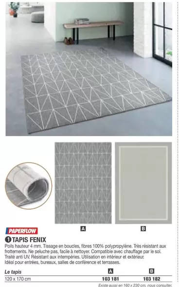 Paperflow - Tapis Fenix offre sur Hyperburo