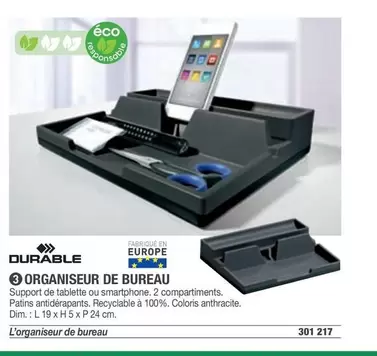 Durable - Organiseur De Bureau offre sur Hyperburo