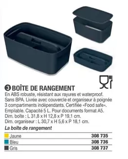 Boîte De Rangement offre sur Hyperburo