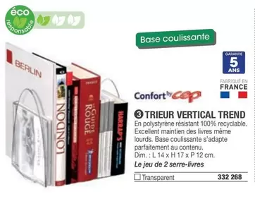 Confort Cep - Trieur Vertical Trend offre sur Hyperburo