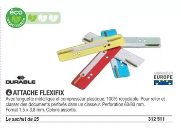 Durable - Attache Flexifix offre sur Hyperburo