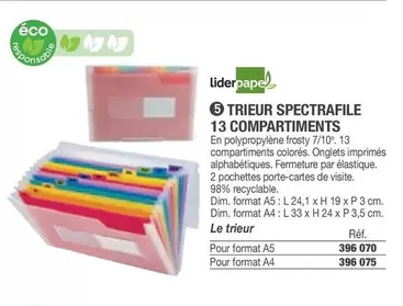 Liderpape - Trieur Spectrafile 13 Compartiments offre sur Hyperburo