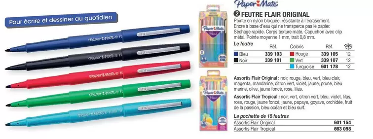 Paper Mate - Feutre Flair Original offre sur Hyperburo