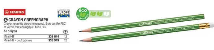 Stabilo - Crayon Greengraph offre sur Hyperburo