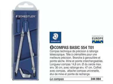 Staedtler - Compas Basic 554 T01 offre sur Hyperburo