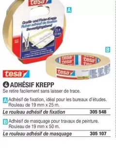 Tesa - Adhésif Krepp offre sur Hyperburo