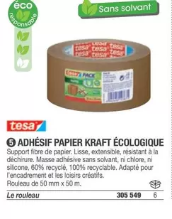 Tesa - Adhésif Papier Kraft Écologique offre sur Hyperburo