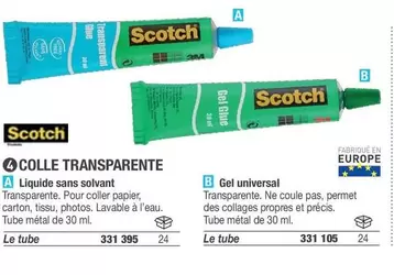 Scotch - Colle Transparente offre sur Hyperburo