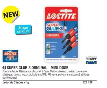 Loctite - Super Glue-3 Original - Mini Dose offre sur Hyperburo