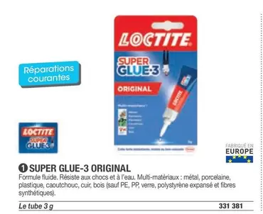 Loctite - Super Glue-3 Original offre sur Hyperburo