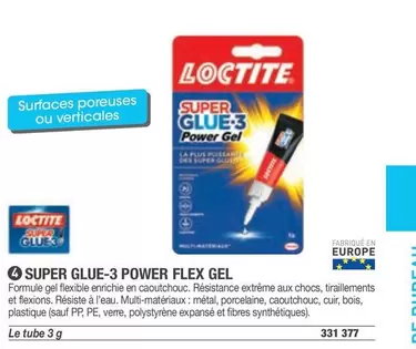 Loctite - Super Glue-3 Power Flex Gel offre sur Hyperburo