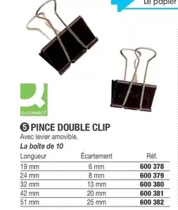 Q-Connect - Pince Double Clip offre sur Hyperburo